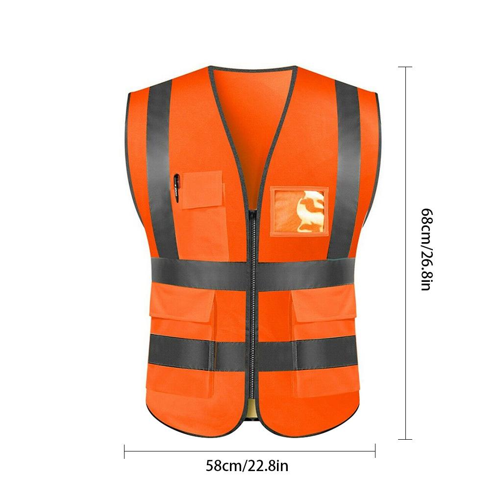 Женщины Мужчины Ночью Работа Светоотражающий Жилет Строительство Дорожный Дышащая Сетка Рабочая Одежда Тип А