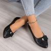 New Summer Pointed Toe Comfortable Casual Flat Shoes Elegant Shallow Mouth Lightweight Breathable Bow Women's ShoesNO:w801