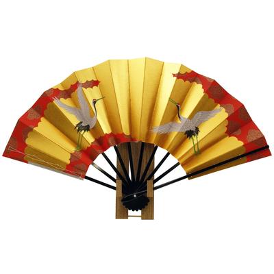 Osaka Choseido Decorative 29 Made in Kyoto Overseas Original Set with Smell Paper Fan Holder Fan, 9,5 дюймов, см, Япония, Веер, Сувенир, Сумка, Коробка, (Два