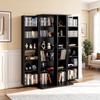 Media Storage Cabinet, 6-Tier DVD Shelf Organizer, 610 x 368 x 1270 mm Multimedia Storage Organizer for CDs, DVDs, Books, Games, CD Shelf for Living