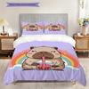 Chill Capybara Sips Tea Three-piece set (1 * duvet cover + 2 * pillowcase, without core) 2D Flat Bedding set Christmas birthday gift
