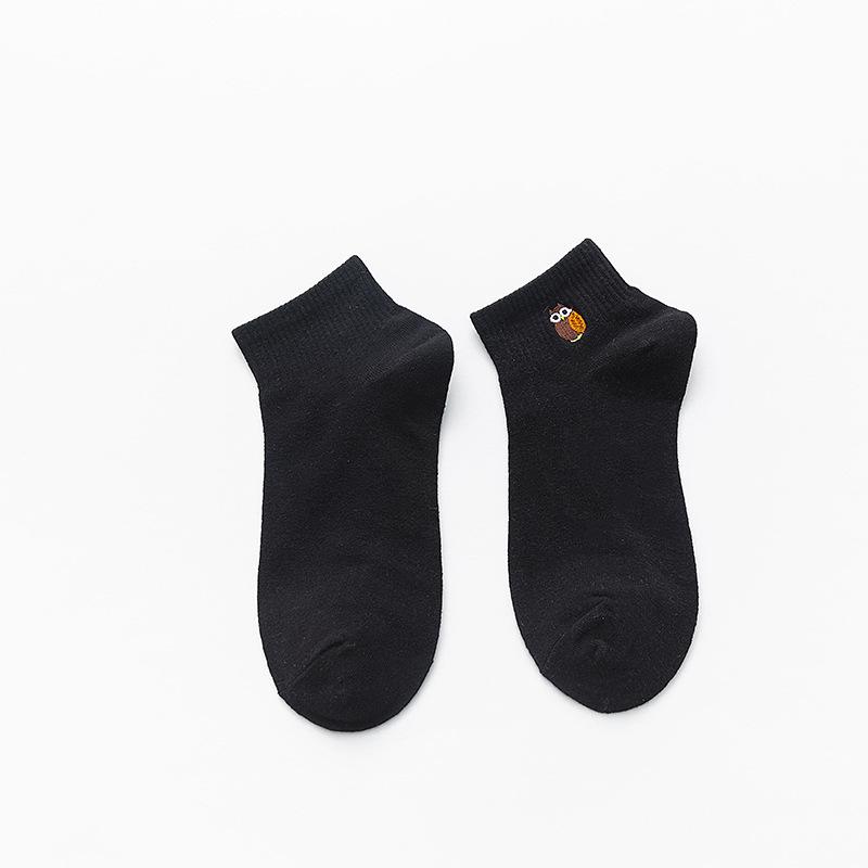 Милые женские носки из хлопка с вышивкой в корейском стиле - мода на весну/осень