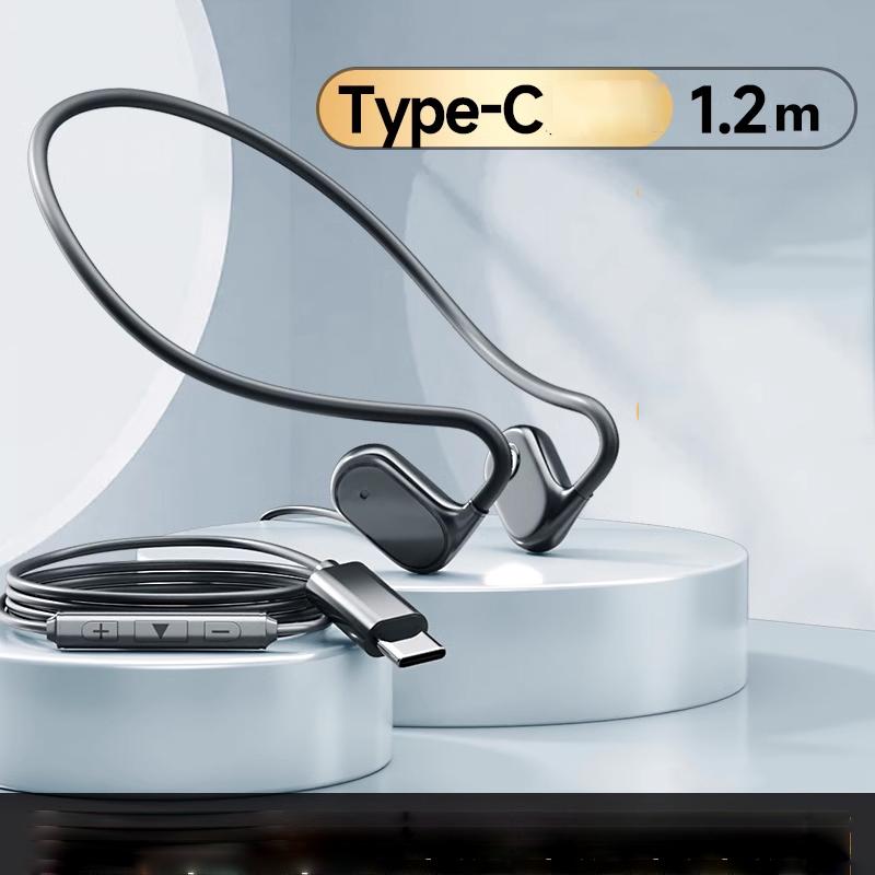 Проводные наушники с открытым ухом, штекер 3,5 мм/IOS/Type-c, Hifi звук, с микрофоном для HD-звонков, костная проводимость, для игр, домашнего офиса