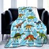 Tyrannosaurus Rex Flannel Bed Blanket Jurassic Blanket Super Soft Plush Dinosaur Blanket