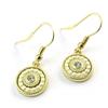 [N3570] - Golden Beige 'Navajos' Designer Earrings