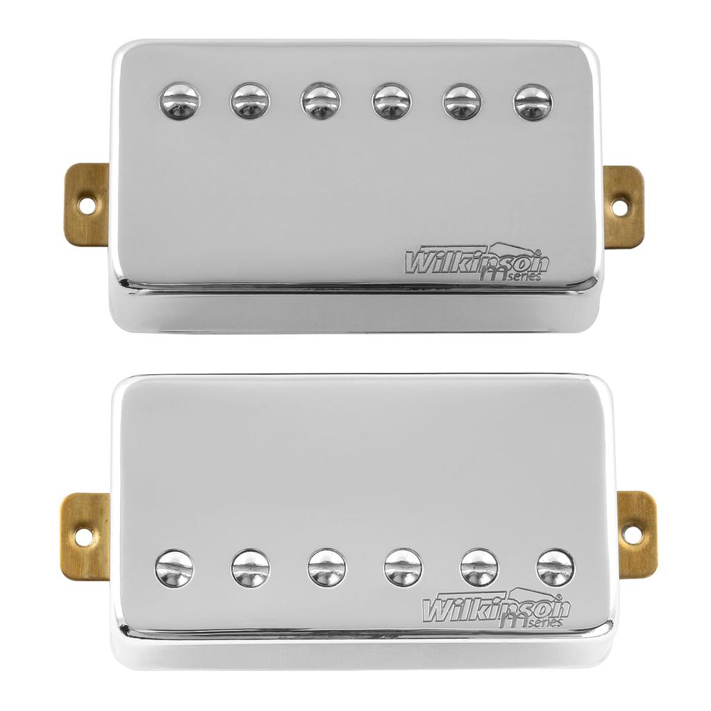 Wilkinson Vintage Alnico 5 PAF Humbucker Pickup PU Set LP для электрогитары Les Paul Electric Chrome, (Набор 2)