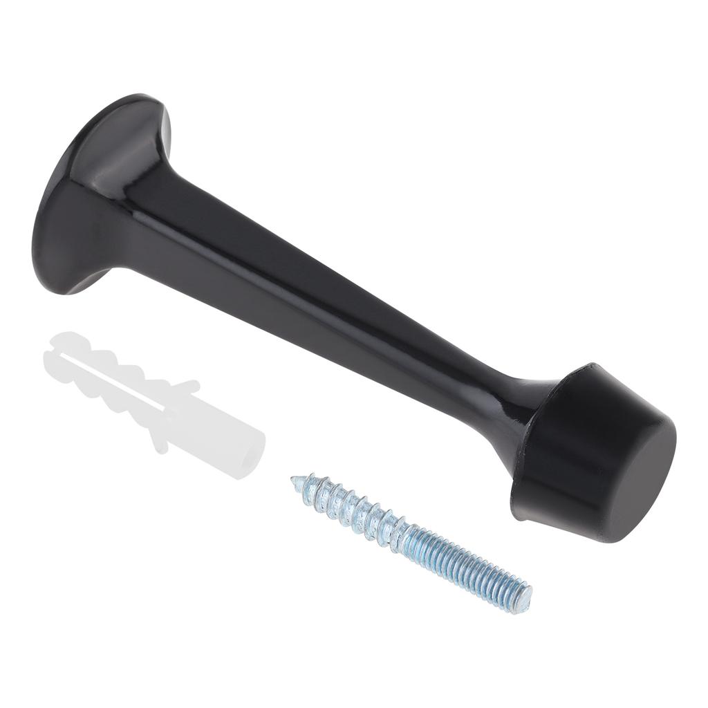 Черный Серебристый Регулируемый Сверхпрочный Дверной Стопор Жесткая Конструкция Мягкие Резиновые Наконечники Защита Стены Универсальный