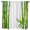 3D Printing Bamboo Plant Vintage Retro Shabby Thin Window Blinds Curtains For Kids Bedroom Living Room Hall Kitchen Decor Drapes