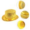 Modern Fedora Hat Victorian Age Short Brim Glitter Magician Hat Versatile Trilby Top Hat for Parade Carnivals Holiday