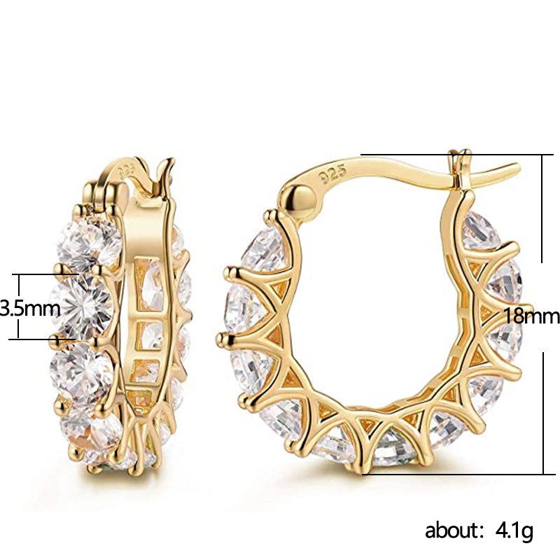 Черные Awn New Classic Серебристого цвета Круглые Модные Серьги-кольца со Шпинелью для Женщин Украшения I181