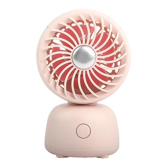 Desktop Small Fan Cartoon Animal Ear Shape USB Powered Bedroom Desk Fan Adjustable Wind Speeds Anti-Slip Base Fan