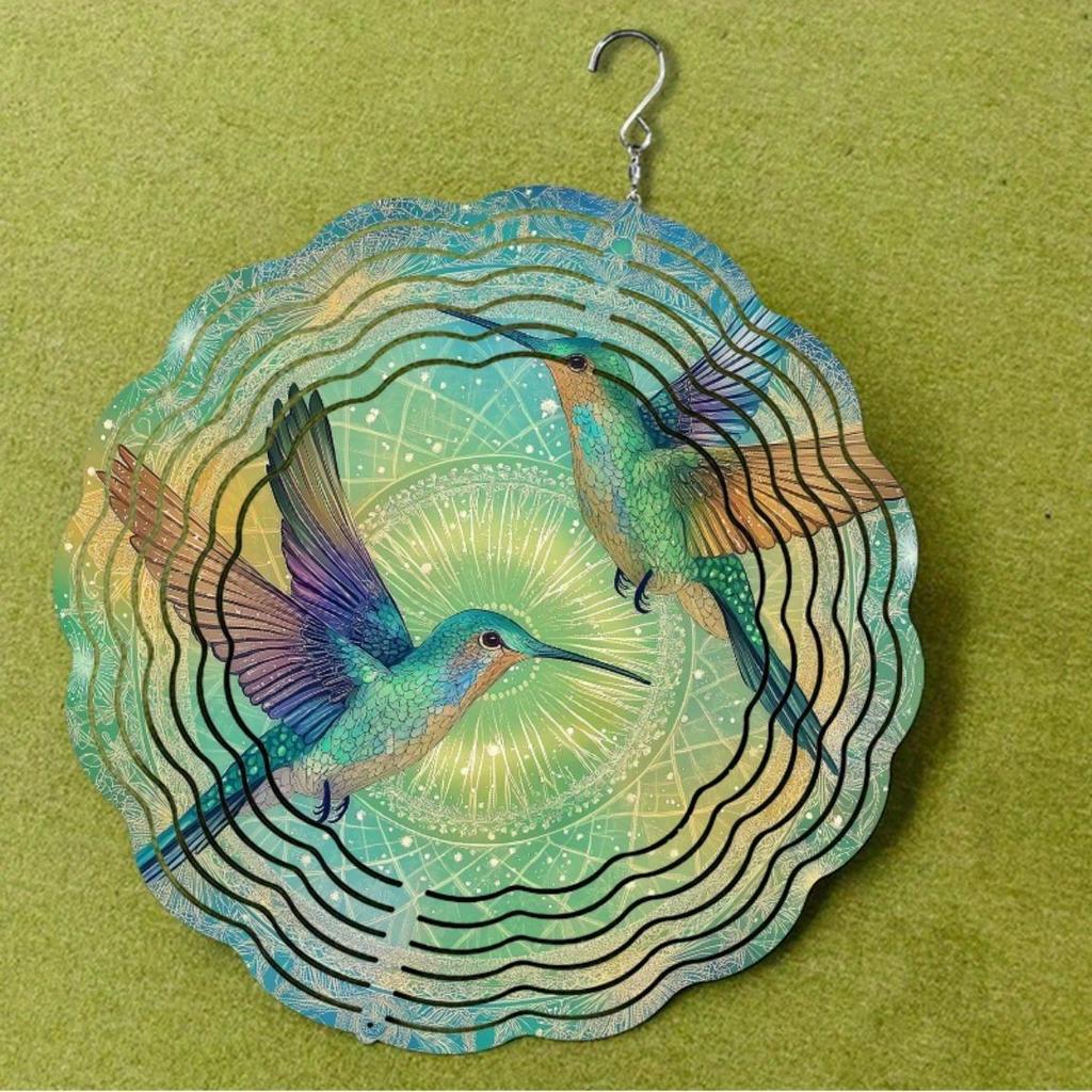 Вращающийся на 360 градусов ветряк-колибри для сада, балкона, двора, уличного декора. Не требует батареек. Подарок на все сезоны