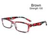 Women Portable Vintage Flowers Ultra Light Frame Reading Glasses Eyeglasses Eye Protection