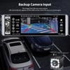 Hikity 1 Din 5,1-дюймовый сенсорный экран Автомобильный MP5-плеер AI Voice Carplay/Android Auto Deep Bass Bluetooth FM Руль AUX USB SD Media Вид сзади