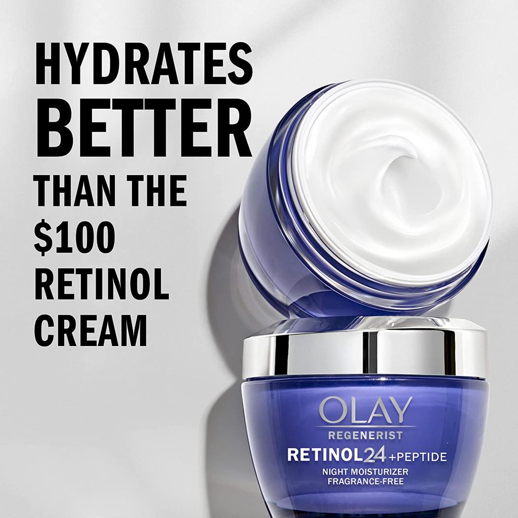 Olay Regenerist Retinol Moisturizer, ночной крем для лица с ретинолом 24, 1,7 унции