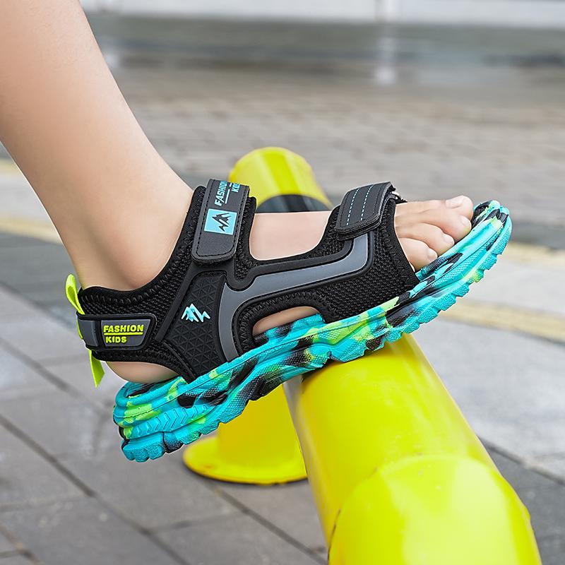 Летние модные сандалии для мальчиков Пляжная обувь Тапочки Спортивная обувь для подиума Обувь для активного отдыха на реке