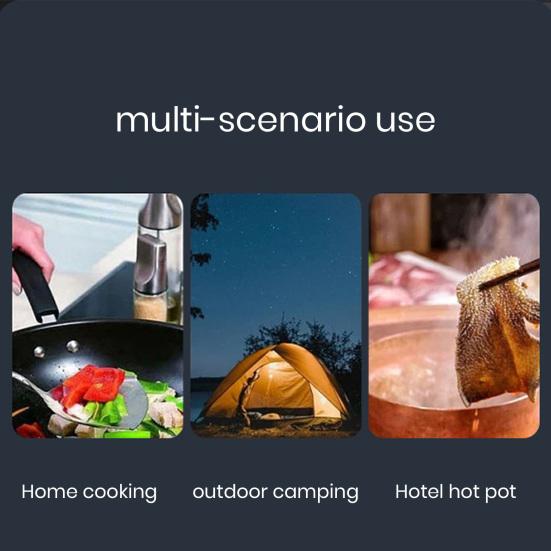 Уличная походная плита с автоматическим отскоком газового клапана, горелка, портативная бутановая печь из нержавеющей стали для кемпинга, барбекю, пикников, пешего туризма, дома, на открытом воздухе