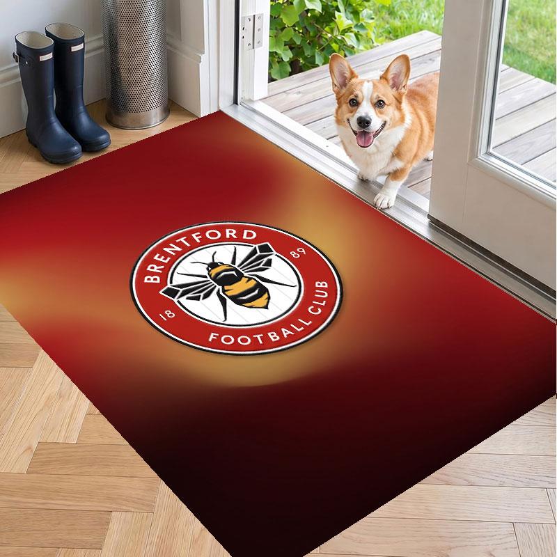 Soft Floor Carpet Brentford Football Pattern Area Rug Decorative Mat For Home Room Decoration