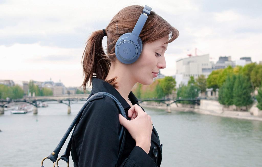 BL Headphones Bluetooth беспроводные наушники с микрофоном до 70 часов воспроизведения Blue BL Audio-Technica ATH-SR30BT ATH-SR30BT