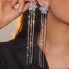 Высококачественные роскошные длинные серьги-кисточки в три ряда, серьги-цветы, персонализированные преувеличенные серьги, женские серьги, 1 пара
