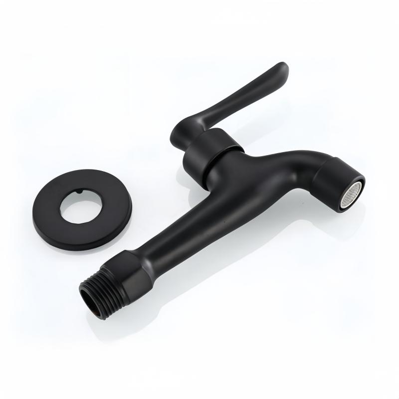Black Mop Pool Faucet Washing Machine Faucet Fully Automatic Wholesale All Copper Extended Faucet