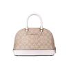 COACH Sierra Coated Canvas Dome Bag , Shoulder Bag , Crossbody Bag , Handbag Small Women's White Khaki (Unisex) Handbags 27583 IMDQC
