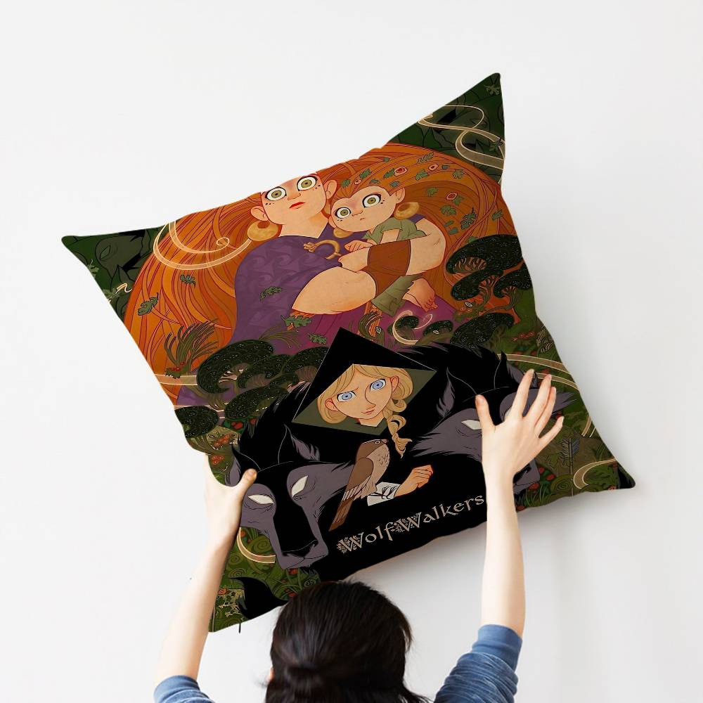 Anime W-Wolfwalker Stitch Lucky Dragon pillow cover sofa cushion cover home room decoration children gift