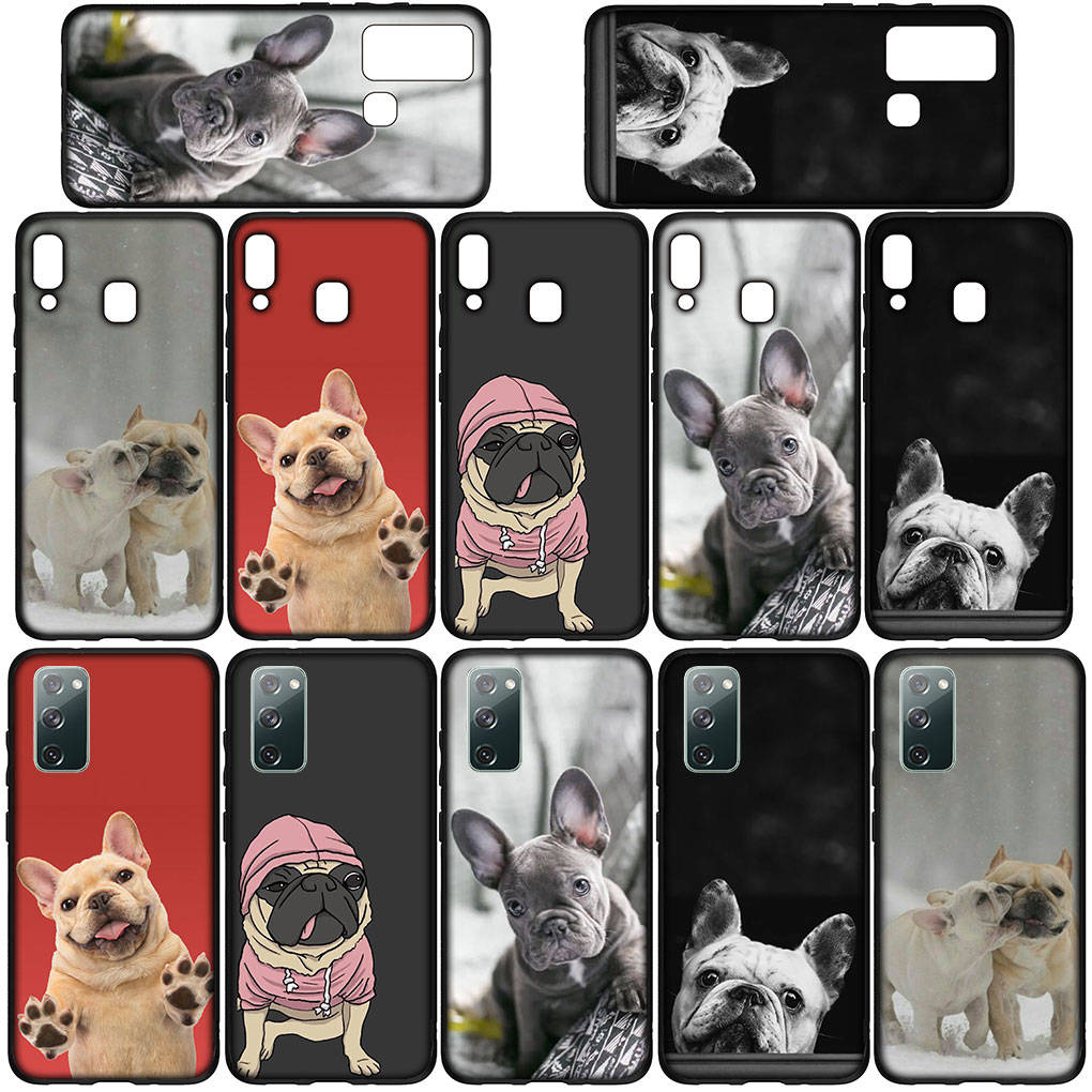 Чехол для iPhone 16 15 14 Xiaomi Redmi Note 13 12 11 Pro Max X 10 8 9 XR Samsung Galaxy S24 S23 A05 12C 13C OPPO Huawei France Bulldog Dog Phone Case