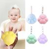 Cat Paw Shape Baby Bath Sponge Soft Baby Shower Cotton Baby Face Wash Puff Bath Accessories