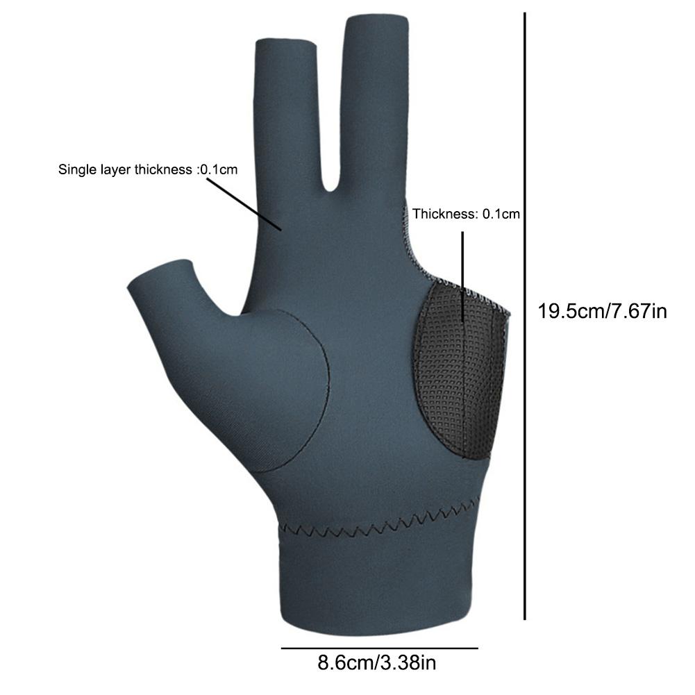 Перчатки для бильярда с открытыми пальцами, регулируемая наклейка, перчатки из полиэстера для снукера, портативные легкие многоразовые любительские тренировки
