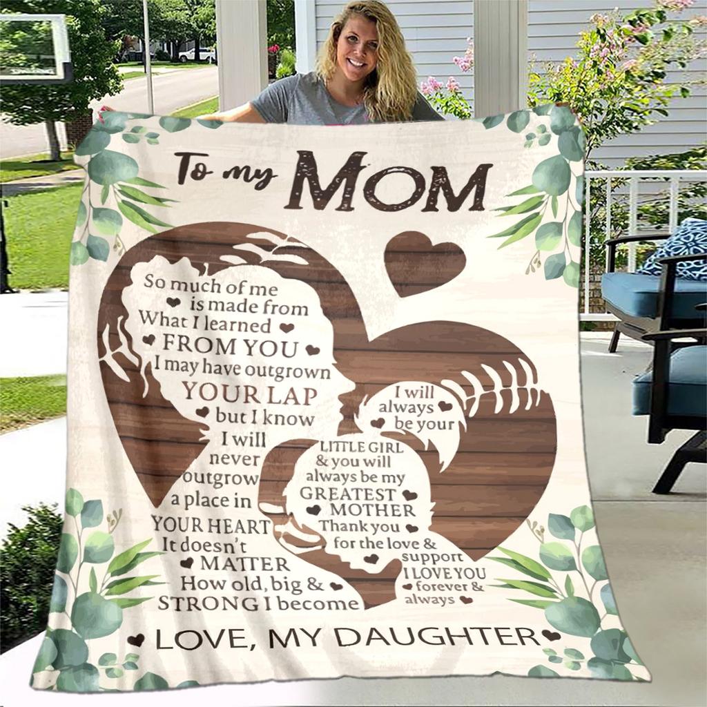 Одеяло серии «Моя мама, мама, подарок в виде письма», мягкое одеяло для дома, спальни, кровати, дивана, пикника, путешествия, офиса, одеяло, детское одеяло