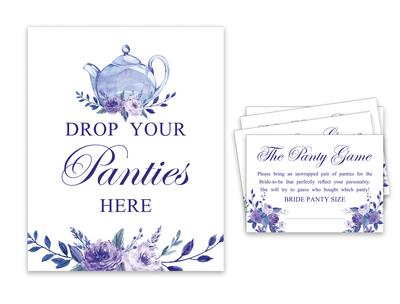Inkdotpot Белый Сбросьте Ваши Трусики Девичник Игра Трусики Цветочная Вечеринка Чай Девичник Игра 1 Знак 30 Размер