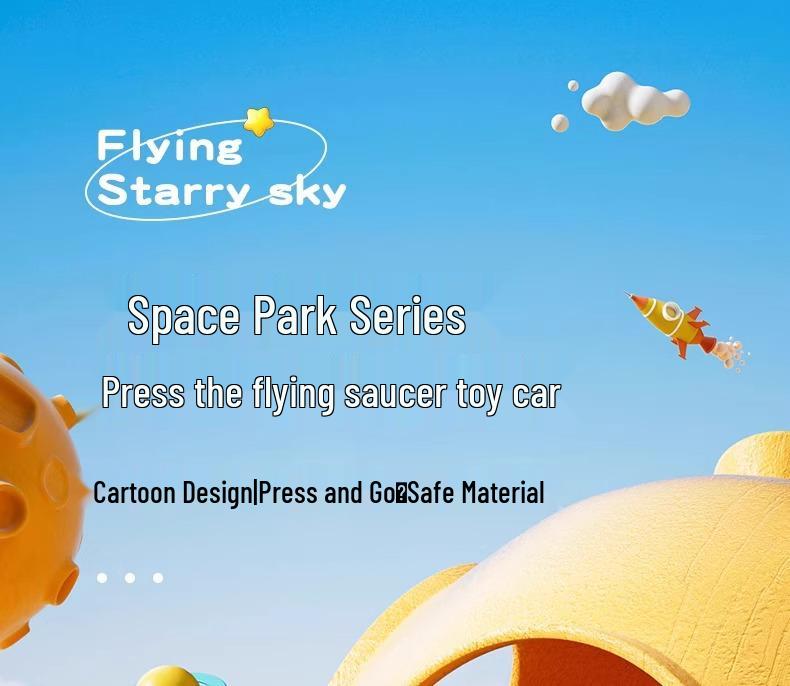 Press and Slide Saucer Car: Educational Crawling Toy for Infants and Toddlers (Ages 1-3) - Perfect Birthday Gift