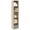 VidaXL Bookcase Sonoma Oak 40x30x189 Cm Engineered Wood, Shelf, Bookshelf, Book Support, Cabinet of 857887
