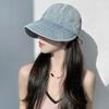 Складная широкополая джинсовая шляпа женская регулируемая пляжная шляпа-ведро летняя защита от солнца козырьки рыбацкая кепка панама