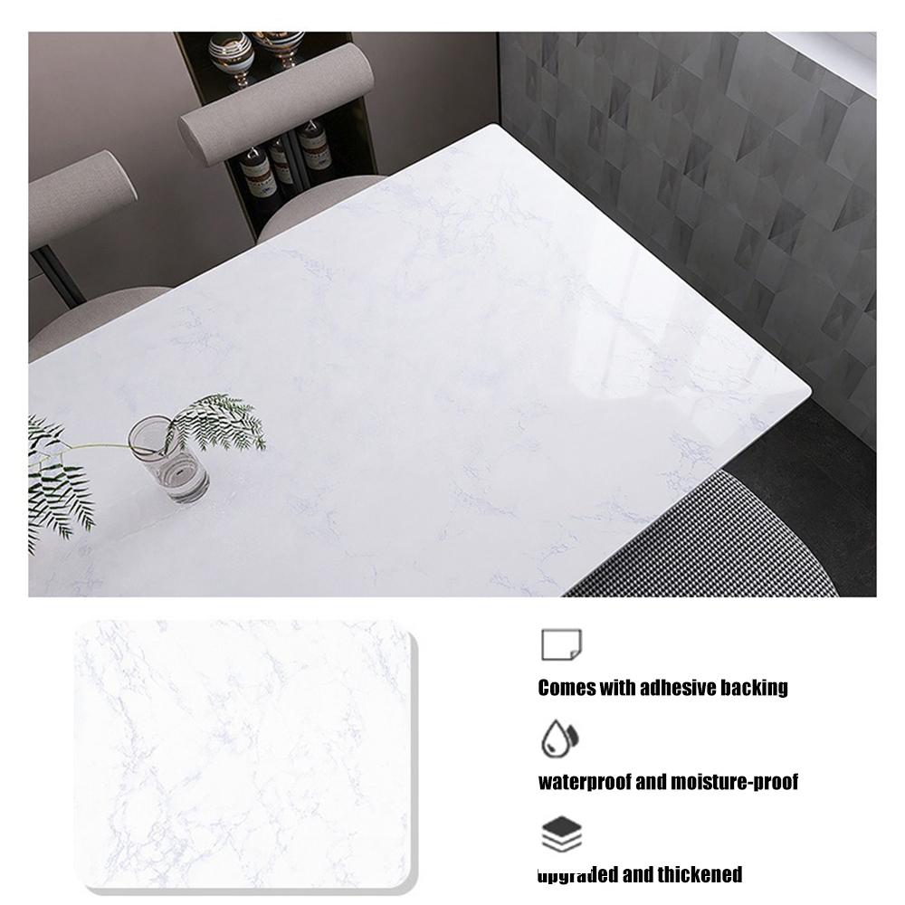 Marble Oil Resistant 40cm Kitchen Sticker Self-adhesive Waterproof Cabinet Stove Top Wallpaper Desktop Bathroom Decoration