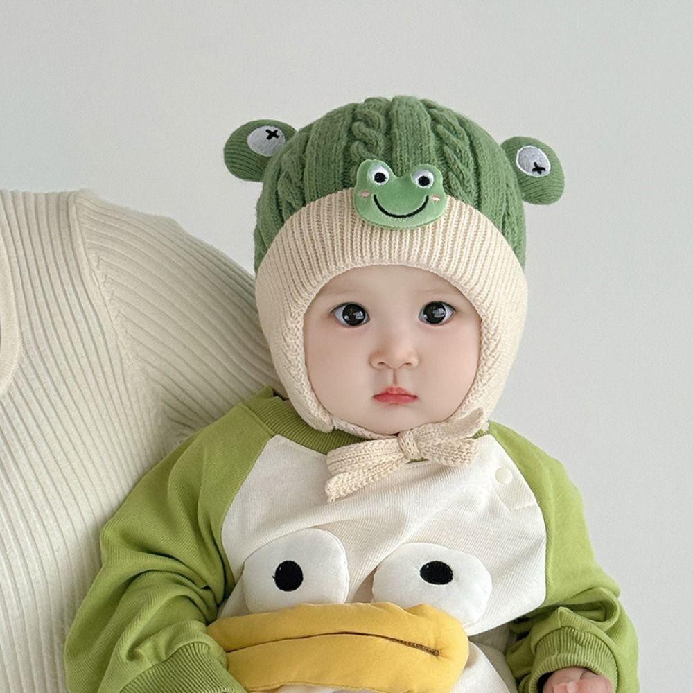 Cold-Resistant Toddler's Plush Knitted Hat Breathable Kids Ear Protection Hat Outdoor Activities
