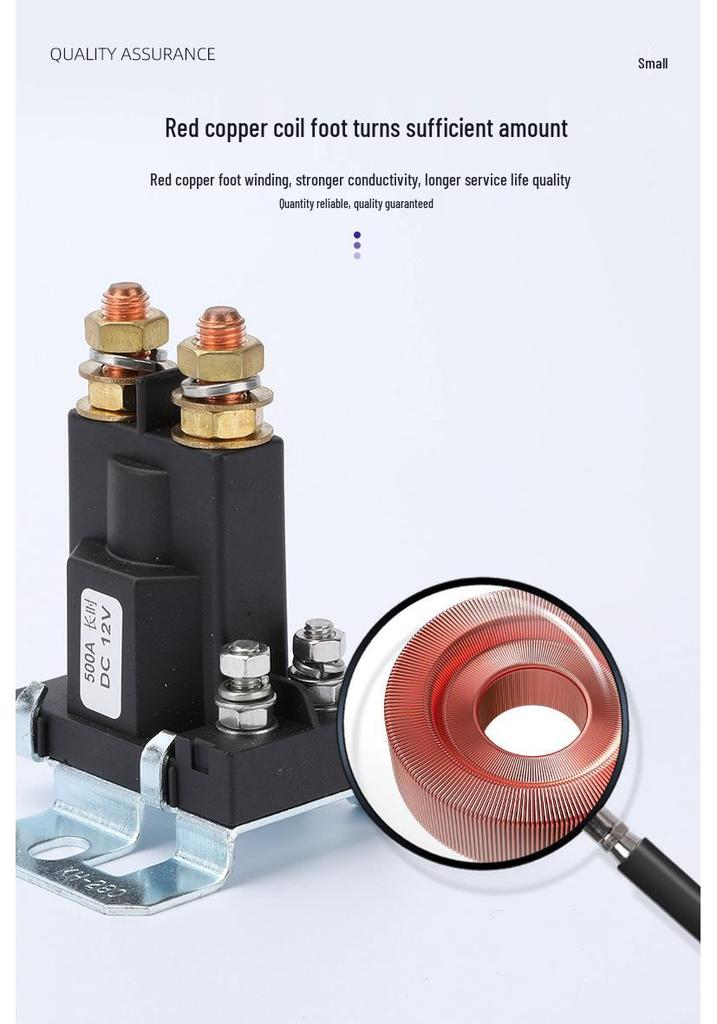 500A High-Current Main Power Starting Relay for 12V/24V Vehicles: Excavators & Forklifts