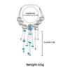 Boho Tassel Pendant Necklace Women Zinc Alloy Geometric Statement Chain Daily Wear Fashion Locket Collarbone Jewelry