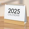 Настольный календарь 2025 года, небольшой, с двойной спиралью, ежемесячный календарь, ежедневник, маркировка событий, настольный календарь для домашнего офиса, школы
