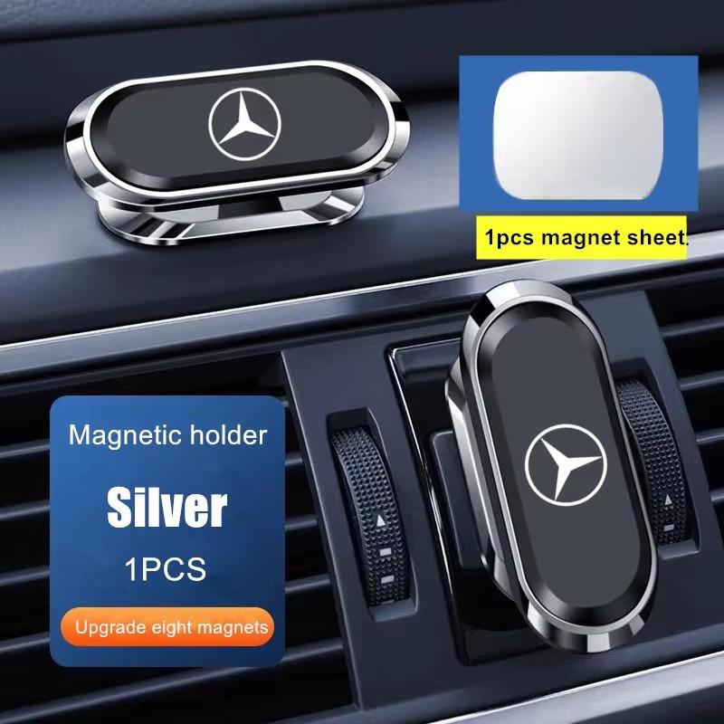 WAK3 Magnetic Car Phone Holder 360 Rotatable Mini Strip Shape Stand For Mercedes Benz B/C/E/S Class GLC GLK TYSJZ Interior Mouldings