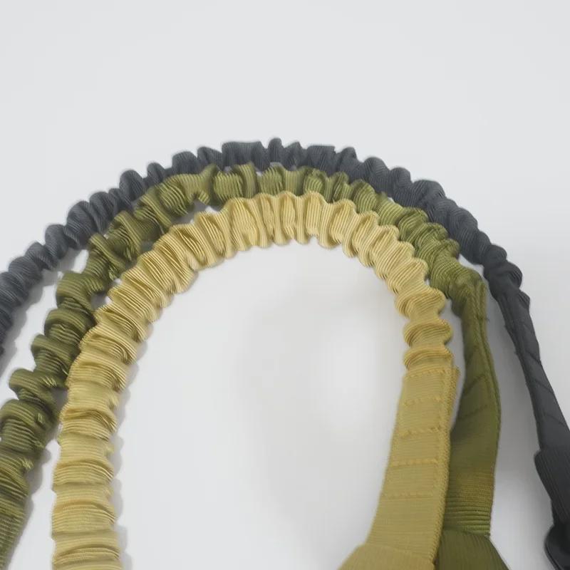 Эластичная веревка безопасности для спуска по веревке с быстроразъемной пряжкой с двумя головками для тактического использования на открытом воздухе