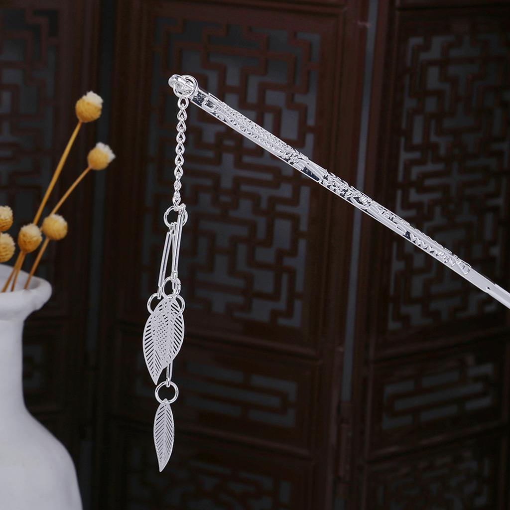 Miao Geometric Hollowed Out Step Shaking Tassel Hairpin Vintage Peacock Tassel Ancient Wind Cheongsam Cheongsam Hanbok Hair Ornaments