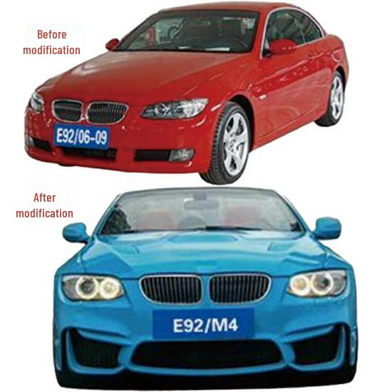 Совместимая сборка переднего бампера с противотуманными фарами для 06-09 BMW 3 серии E92/E93 Модификация M4