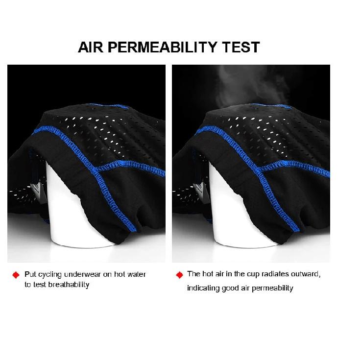 X-TIGER Men's Cycling Underwear Shorts 5D Padded Gel MTB Biking Shorts Anti-Slip Leg Grips Breathable Mesh Cycling Underwear