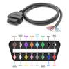 Универсальный OBD OBD2 16-контактный female к DIY удлинительному кабелю OBD 2 Расширенный разъем Для автомобильных диагностических инструментов Сканер OBD2