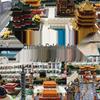 Строительные блоки в китайском ретро-стиле: Башня Желтого Журавля, Великая Китайская стена, Храм Неба