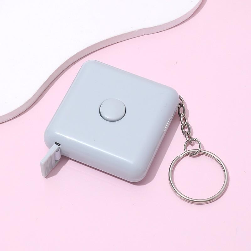 Квадратный брелок-рулетка в скандинавском стиле - Автоматический, Выдвижной, Мини, Мягкая кожа, Индивидуальный логотип