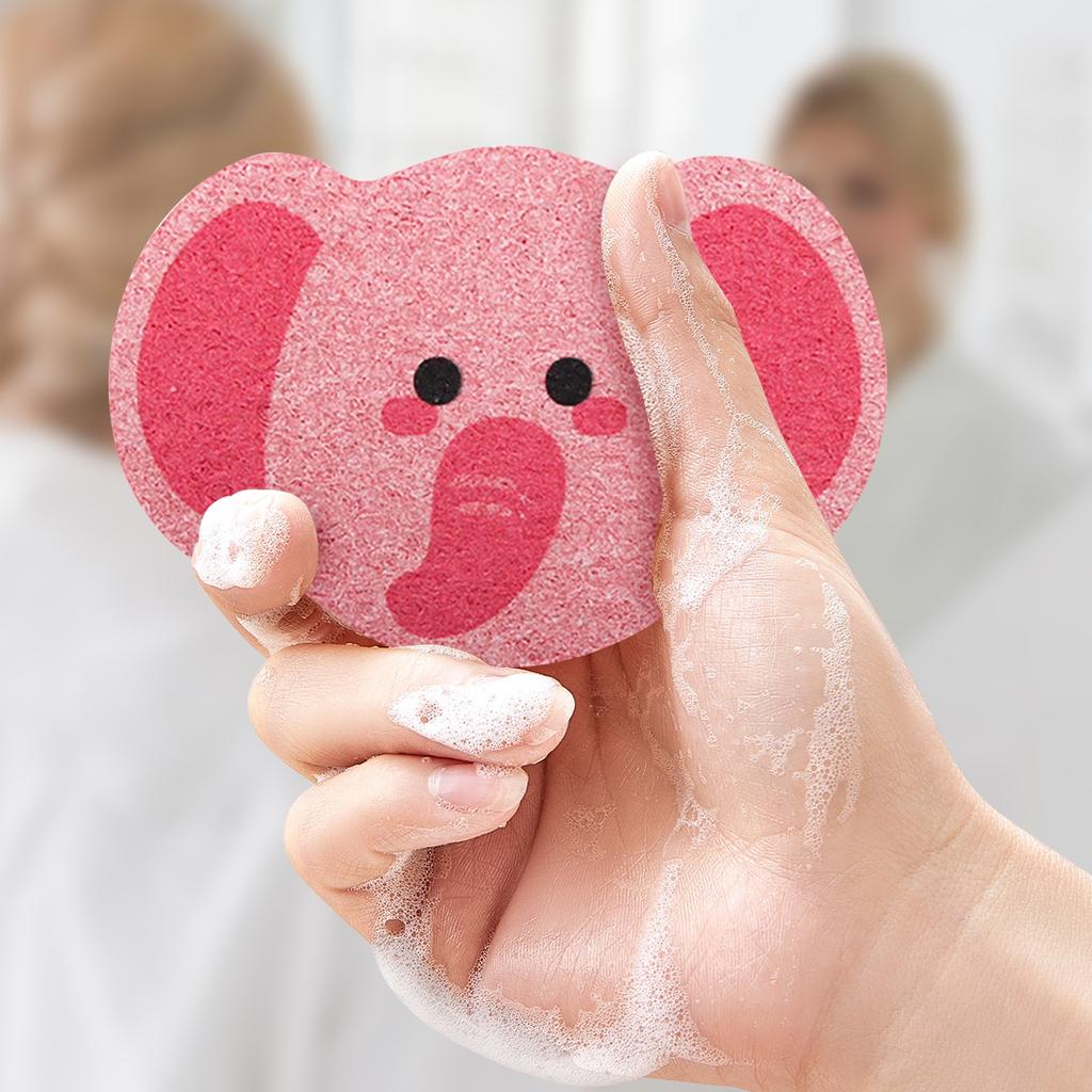 Животное Детская ванна Хлопок Древесная целлюлоза Губка Детская мультфильм Банное полотенце Хлопок для ванны Салфетка для ванны Древесная целлюлоза Хлопок