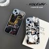 Чехол для телефона Черный клевер Закаленное стекло Для Iphone 14 13 12 11 Pro Mini XS MAX 14Plus X XS XR Fundas